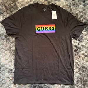GUESS LOS ANGELES Men's Pride Logo Shirt